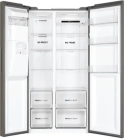 Haier HSR3918FIMP Kühl-Gefrierkombination Side By Side, NoFrost, Wasser- Und Eiswürfeldispenser -Küchen Profi 51de1836fe8c5b4e66170c4d30730133