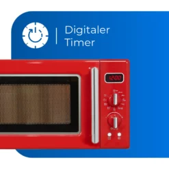 Exquisit Mikrowelle RMW720-3GDIG Rot | 20 Liter Nutzinhalt | 1000 Watt | Rot -Küchen Profi 534dbf308dc5e481cd9af162cd256153