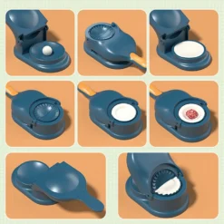 2er Set 2 In1 Knödel Haut Maker Presse Maschine Wrapper Mould Teig Griff Werkzeuge Knödelformdruck (blau) -Küchen Profi 53ef8cc00d875fc48773d3bf6d325826