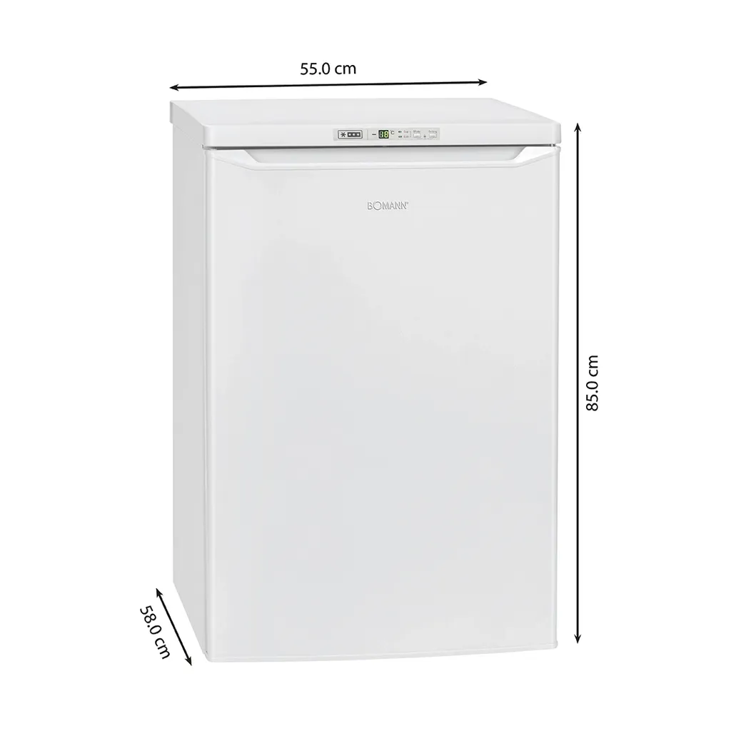 Bomann GS 7243 Gefrierschrank, 91 Liter, Mit Akustischem Tür-Warnsignal, LED Frontdisplay, Schnellgefrierfunktion Und 4 Sterne-Kennzeichnung, Weiß 7 Bomann GS 7243 Gefrierschrank, 91 Liter, Mit Akustischem Tür-Warnsignal, LED Frontdisplay, Schnellgefrierfunktion Und 4 Sterne-Kennzeichnung, Weiß – Bild 5