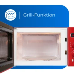 Exquisit Mikrowelle RMW720-3GDIG Rot | 20 Liter Nutzinhalt | 1000 Watt | Rot -Küchen Profi 54836f74181b78b2c06b95ff7cf6ffba
