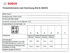 Bosch PUE611FB1E Induktionskochfeld 60cm Autark -Küchen Profi 5592f7dada147a0023c9949ce4022da9