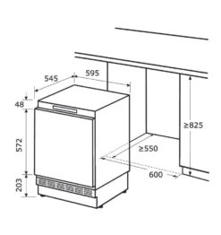 Exquisit Unterbaugefrierschrank UGS105-FE-010F | Einbaugerät | Schlepptürmontage | 97 L Nutzinhalt | Weiß -Küchen Profi 55c57cbc32e65604cff595071f1a446b