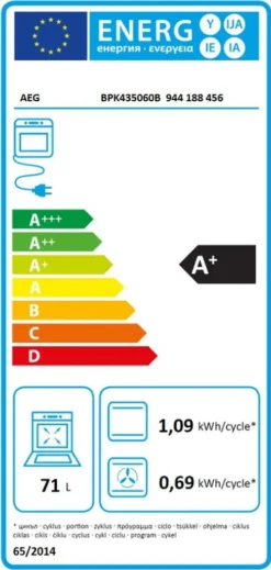 AEG - BPK435060B - Einbau-Backofen - Pyrolyse - Schwarz -Küchen Profi 56772fdcbd1e7f417cb34b5e517fd09d