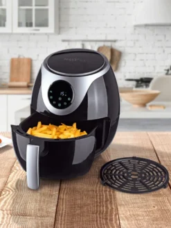 MAXXMEE Heißluft-Fritteuse Digital - 3 Liter Fassungsvermögen - Schwarz/silber -Küchen Profi 570bb1279b45129c3b3140c2830662de