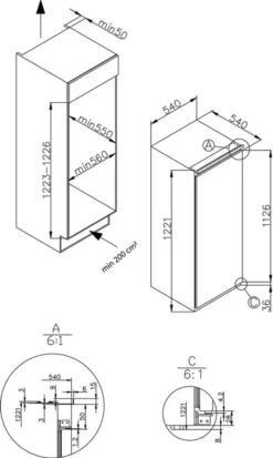 Amica Einbau-Vollraum-Kühlschrank, 122 Cm Nische, EVKS16175 -Küchen Profi 573a52f676e88f4b33f2998ec6aeed5d