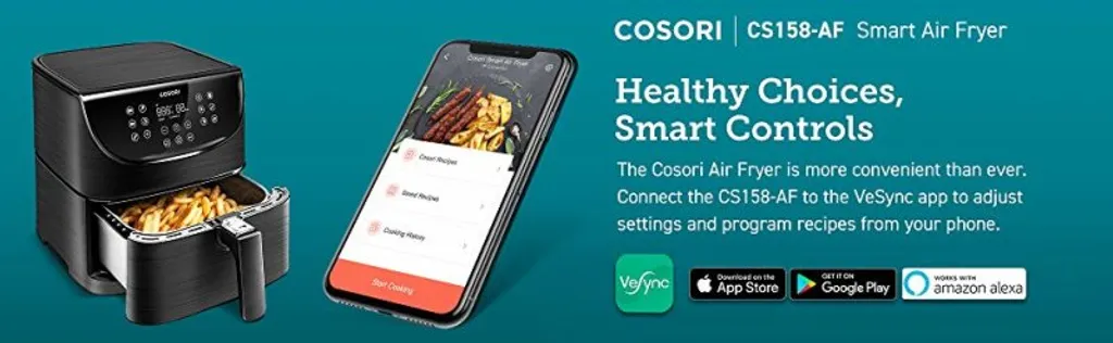 Cosori Smart 5,5-Liter Heißluftfritteuse Mit Spießgestell 6 Cosori Smart 5,5-Liter Heißluftfritteuse Mit Spießgestell – Bild 4