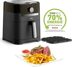 Tefal Easy Fry & Grill Classic, 2-In-1, Heißluftfritteuse + Grill, EY5018 -Küchen Profi 576b2ff94e5169c1fcb25a7ae2536c03