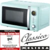 Melissa 16330110 CLASSICO Retro 20 Liter Mikrowelle Pepermint/Babyblue -Küchen Profi 58512989cce7c1b5be4ac713c94f17db