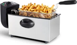 Fritteuse DESKI 3 Liter Edelstahl Schwarz 2000 Watt Friteuse -Küchen Profi 592858eae01a71c7e69dbc7874fd960f