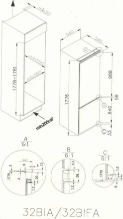 Amica EKGC 16166, Kühl-Gefrierkombination, 1450 Mm Nische, Schlepptür-Technik, -Küchen Profi 5a5bc4d27a01ebdb7d11dc9e85dfb931
