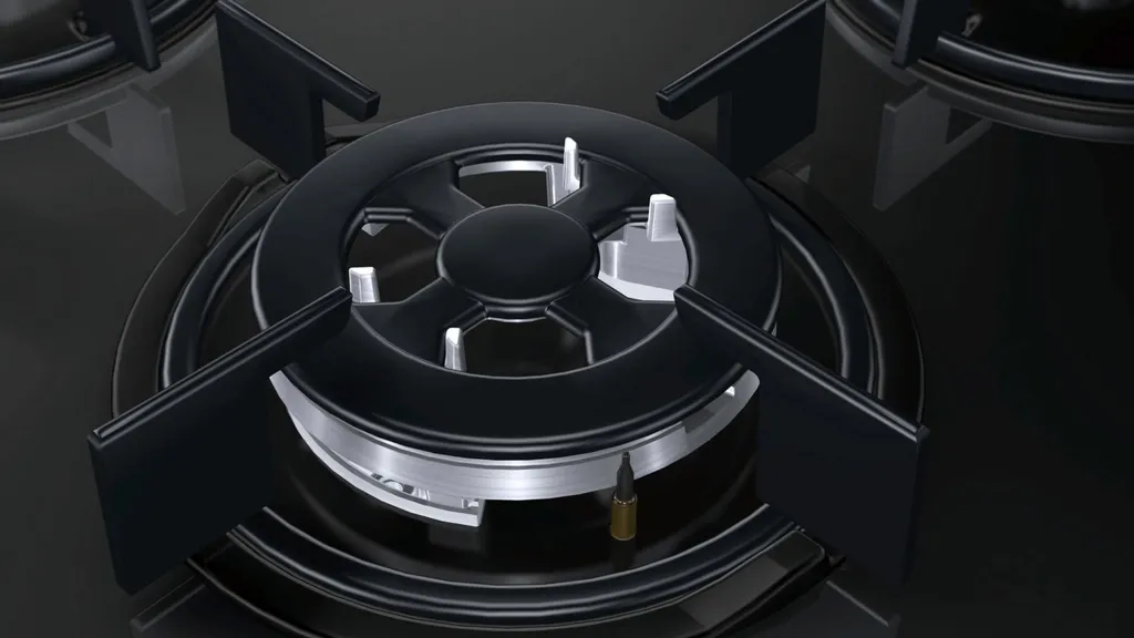 Bosch POH6B6B10 Gaskochfeld 60cm WOK Schwarz Hartglas GAS KOCHFELD 5 Bosch POH6B6B10 Gaskochfeld 60cm WOK Schwarz Hartglas GAS KOCHFELD – Bild 3