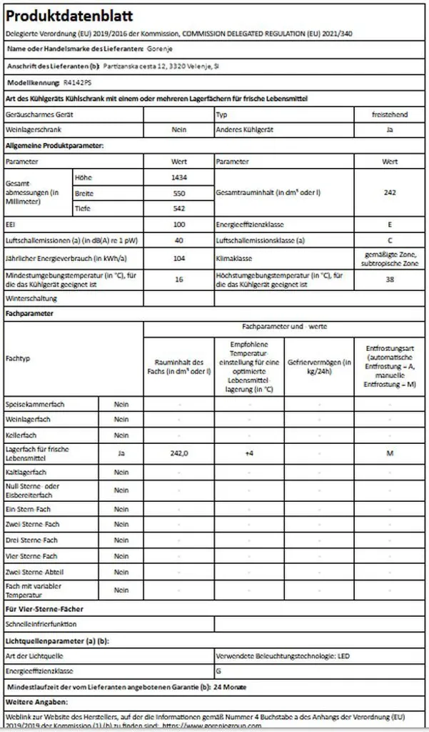 Gorenje R 4142 PS Kühlschränke - Silber - LED-Light - Gesamtvolumen: 242 Liter - Türanschlag Wechselbar 5 Gorenje R 4142 PS Kühlschränke - Silber - LED-Light - Gesamtvolumen: 242 Liter - Türanschlag Wechselbar – Bild 3