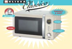 Melissa 16330108 CLASSICO Retro 20 Liter Mikrowelle Creme -Küchen Profi 5b7bbccbc2606bed6580c4f7420e03cc