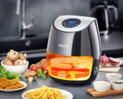 Monzana Heißluftfritteuse Digitales Touch-Display 3,6 L Ohne Öl Fett 6 Programme 1500 W Küche Fritteuse Heißluftofen Schwarz -Küchen Profi 5c2eef6757b61e67d5df0db9b52fc727