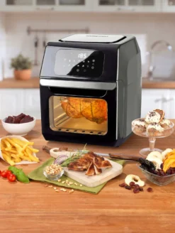 GOURMETmaxx Heißluft-Fritteuse Digital - 12l - 1800W Heißluft Fritteuse Fettfrei 12L Friteuse Airfryer Digital Drehgrill XL Fritöse -Küchen Profi 5c7df5be941ab9565cd6fa912c302349
