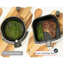 Cosori Premium 5,5-Liter Heißluftfritteuse Mit Spießgestell, Schwarz 40 Cosori Premium 5,5-Liter Heißluftfritteuse Mit Spießgestell, Schwarz -Küchen Profi 5cf73c5927c83f2c415b3788cb3ee416