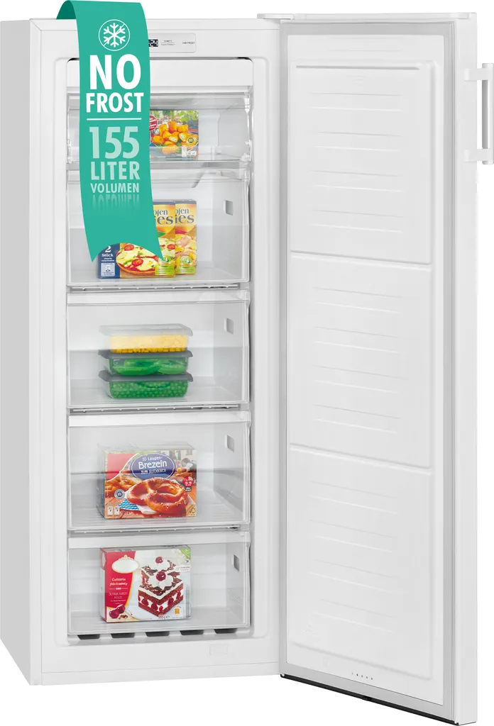 Bomann® Gefrierschrank Nofrost Freistehender 155 Liter Nutzinhalt, Total No Frost - Nie Wieder Abtauen - Schnellgefrierfunktion U. MultiAirflow-System, Türanschlag Wechselbar - GS 7325.1 Weiß 3 Bomann® Gefrierschrank Nofrost Freistehender 155 Liter Nutzinhalt, Total No Frost - Nie Wieder Abtauen - Schnellgefrierfunktion U. MultiAirflow-System, Türanschlag Wechselbar - GS 7325.1 Weiß