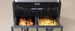 Princess 182074 Doppelkorb Heißluftfritteuse 2x 4 L 2x 1600 W Ohne-Öl Timer -Küchen Profi 5dfc1aed32e49e45687788580bb5aa57