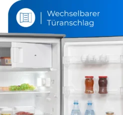 Exquisit Kühlschrank KS15-4-E-040D Inoxlook | 116 L Nutzinhalt | Edelstahloptik -Küchen Profi 5e0a8f9c246f8b57dad476cfb0d4a13e
