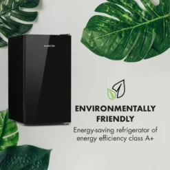 Klarstein Luminance Frost Kühlschrank (91 Liter Volumen, , Front Aus Glas, Gemüse-Fach, 2 Glasböden, 3 Türfächer, 7-stufige Temperatureinstellung) Schwarz -Küchen Profi 5f12cc17415b4e937a12141f872d9a9a