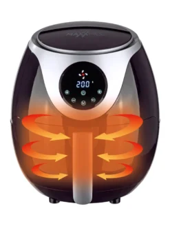 MAXXMEE Heißluft-Fritteuse Digital - 3 Liter Fassungsvermögen - Schwarz/silber -Küchen Profi 5f5449fcf098eccff46f441e49e53cb5