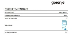 HERDSET Gorenje Einbaubackofen Mit Glaskeramikkochfeld - Autark, 80 Cm BräterZone -Küchen Profi 5f6b3a984c32a2ff56725c8bf2d458ec