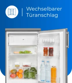 Exquisit Kühlschrank KS16-4-HE-040E Inoxlook | 109 L Nutzinhalt | Edelstahloptik -Küchen Profi 5fc84e1a29762c84d5d4f6b167dc8f5f