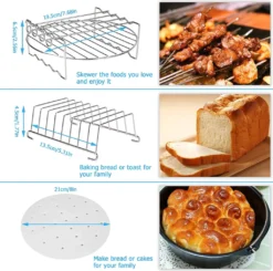 Zubehör Heißluftfritteuse, 8 Zoll 14 Stück Zubehörset Für Airfryer Fritteusen Für COSORI Ninja Philips Tefal Für Luftfritteuse 3.7QT-6.8QT 13 Zubehör Heißluftfritteuse, 8 Zoll 14 Stück Zubehörset Für Airfryer Fritteusen Für COSORI Ninja Philips Tefal Für Luftfritteuse 3.7QT-6.8QT -Küchen Profi 60313fdf2df5a482748d8c9ccab0c2fd