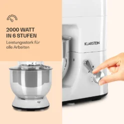 Lucia Küchenmaschine 3-in-1 2000 W / 2,7 PS 5 Ltr Edelstahl BPA-frei -Küchen Profi 605335b4e0ac9eb497a9e1033df1c17b