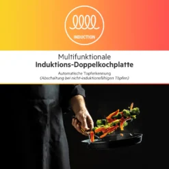 CLATRONIC Induktions-Doppelkochplatte DKI 3609 Schwarz 3500 Watt Herdplatte -Küchen Profi 606c9cbe0300e67585ef975cc15ccc3f