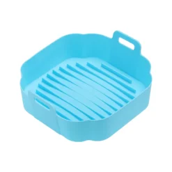 Air Fryer Heißluftfritteuse Silikon Topf Wiederverwendbar Ersatzeinlagen Korb Backofen Pad Hitzebeständige Backblech Fried Pizza Heißluftfritteuse Matte (Blau) -Küchen Profi 60f41bf92b684cea51875c033c71a36a