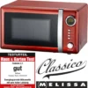 Melissa 16330109 CLASSICO Retro 20 Liter Mikrowelle Rot Metallic -Küchen Profi 619ce460cbfaf3a401be12f20756be2b