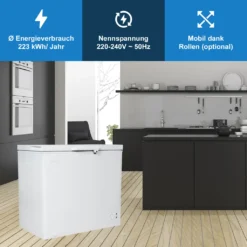 TroniTechnik Gefriertruhe Kühltruhe Kühlfach 210L Abschließbar Mit Korb Und Schloss -Küchen Profi 628c872ab93260de73695c472778acc2