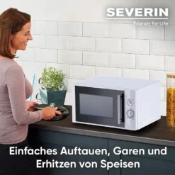SEVERIN Mikrowelle MW 7772 900 Watt Silber / Schwarz -Küchen Profi 62dfb552e438a1ce1e2520184f2712ee