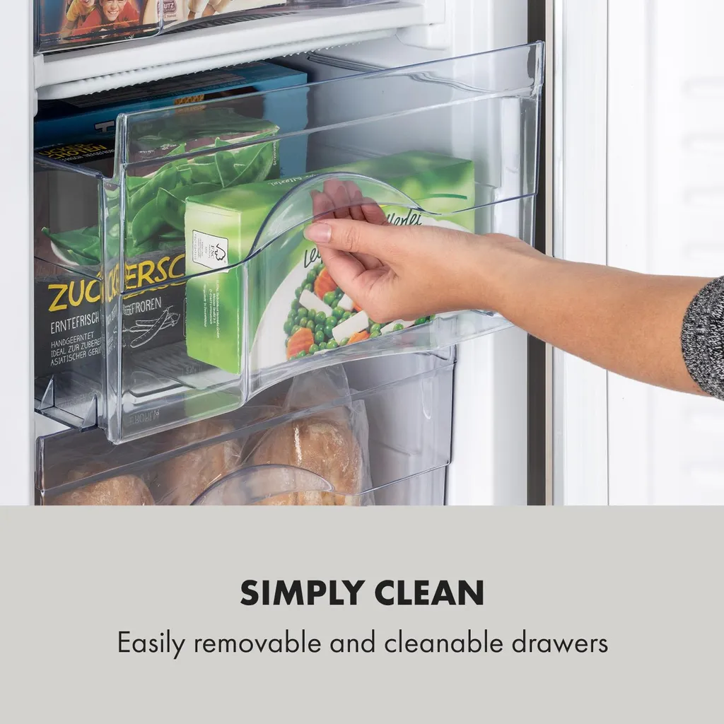 Klarstein Gefrierschrank Tiefkühlschrank Leise - Freezer - 3 Ebenen - Freistehend - Inkl. Eiswürfelform Und Eiskratzer - 60 Liter - Grau Tiefkühlschrank Freistehend Gefriertruhe Gefrierschrank Groß Kühltruhe Gefriergeräte 6 Klarstein Gefrierschrank Tiefkühlschrank Leise - Freezer - 3 Ebenen - Freistehend - Inkl. Eiswürfelform Und Eiskratzer - 60 Liter - Grau Tiefkühlschrank Freistehend Gefriertruhe Gefrierschrank Groß Kühltruhe Gefriergeräte – Bild 4