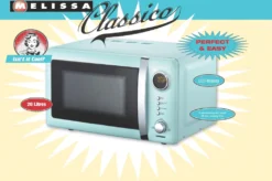Melissa 16330110 CLASSICO Retro 20 Liter Mikrowelle Pepermint/Babyblue -Küchen Profi 63d5851bc50c3a92c2599b1a9792259b