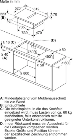 Siemens EX875LX57E Induktionskochfeld Mit Dunstabzug 80cm () -Küchen Profi 63f513494258f343df05f6c0f0bf7024
