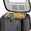 Kunststoff-Fritteuse 2,5 L,1800 Watt, Stufenlos Regelbares Thermostat, Schwarz -Küchen Profi 64364420e39e6e7695fcffec10c3b224