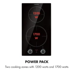 Klarstein Kochheld Doppel-Induktionskochfeld , Einbau-Kochfeld , 2900 Watt , Dreh-Regler , 120 Cm Kabellänge , 3-poliger-Anschluss , 9 Stufen , Abschalt-Automatik , Glas , Schwarz -Küchen Profi 65b32ddb0125cac7ddb45c965b6988d1