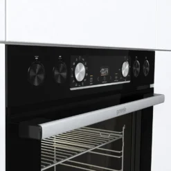 Gorenje Black Set 4 INDUCTION Einbauherd - Set Mit Induktions-Kochfeld Mit Edelstahlrahmen - 77L XXL Volumen - GentleClose - AirFry - PizzaMode - ChildLock - PerfectGrill - Teleskopauszüge - Schwarz -Küchen Profi 65efdc52258cc767568d1e7888b31748