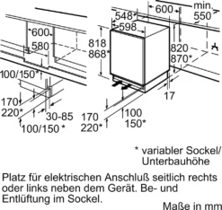 Siemens KU15LADF0 Unterbau-Kühlschrank Mit Gefrierfach 82 X 60 Cm -Küchen Profi 6632224938c5e1d53993c152bf313843