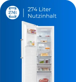 Exquisit Gefrierschrank GS295-NF-H-040E Weiss | 274 L Nutzinhalt | Weiß -Küchen Profi 674902a58737a9d4b0cd9a2a90bf8ccd