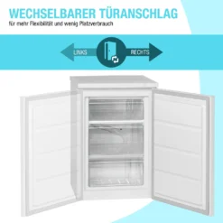 Bomann® Gefrierschrank, 85 Liter Nutzinhalt, Gefrierschrank Klein Mit 3 Gefrierschubladen U. Eiswürfelschale, Mini Fridge Mit Stufenloser Temperaturreglung, Türanschlag Wechselbar - GS 2186.1, Weiß -Küchen Profi 6a13187bb02f943f31ab4e8a14266464