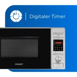 Exquisit Mikrowelle MW 820 DI | 700 Watt | Silber -Küchen Profi 6a8250ba5bd7721d61a470b896f754ac