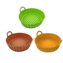 Air Fryer Silikon Topf Wiederverwendbar Ersatzeinlagen Korb Backofen Pad Hitzebeständige Backblech Fried Pizza Heißluftfritteuse Matte 19,5*21,5*5,5cm -Küchen Profi 6ae258a1933626b962faee58d73892f4