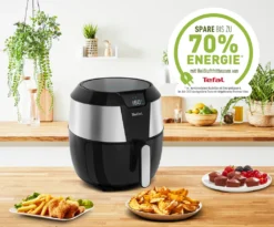 Tefal EY701D Easy Fry XXL Heißluftfritteuse, Fassungsvermögen: 1,6 Kg, Timer,8 Automatische Menüs -Küchen Profi 6af2bb8a397d67e9833707d2031385fc