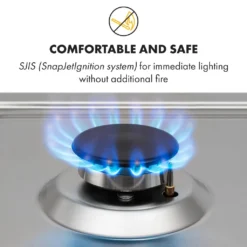 Klarstein Gasherd Einbau-Gaskochfeld - Sabaf-Brenner - Gaskochfeld Für Propan/Erdgas - Gasherd Kochfeld Einbau Gasherd Glaskeramik - 4-Flammig - Silber Einbau Gas Kochfeld Gasherd 4 Platten Kochfelder Herdplatte Kochplatte Einbaukochfeld -Küchen Profi 6b19f82384c98a6ac107004c19a0e0ee