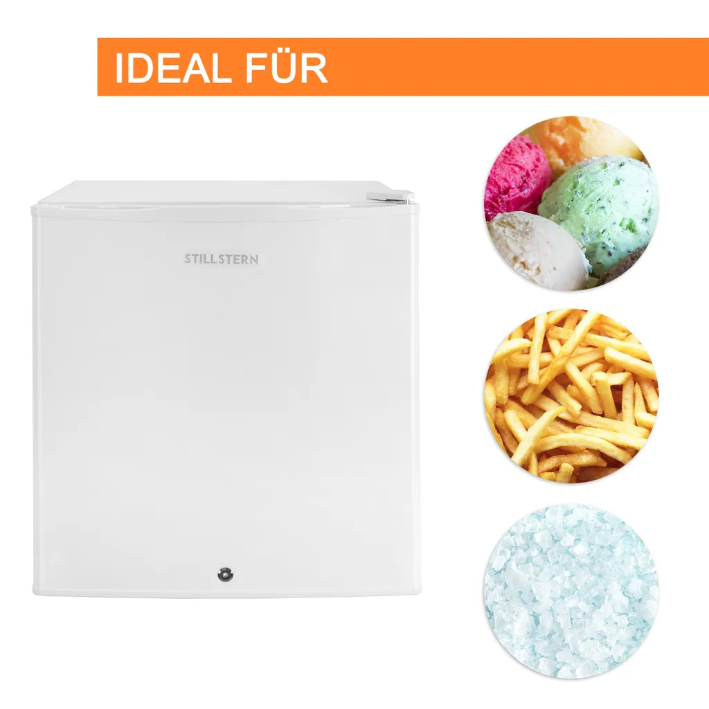 Stillstern Mini Gefrierschrank Mit Schloss 31L, 4-Sterne-Gefrierraum Mit Eiswürfelschale, Geringer Energieverbrauch, Wechselbarer Türanschlag, Gefrierbox, Mini Gefriertruhe, Gefrierschrank Klein 9 Stillstern Mini Gefrierschrank Mit Schloss 31L, 4-Sterne-Gefrierraum Mit Eiswürfelschale, Geringer Energieverbrauch, Wechselbarer Türanschlag, Gefrierbox, Mini Gefriertruhe, Gefrierschrank Klein – Bild 7