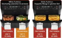 MAXXMEE Heissluft-Fritt. Doppelk. 2x3,8l -Küchen Profi 6e866f0285ff5f76c06c163e73b9dfe3